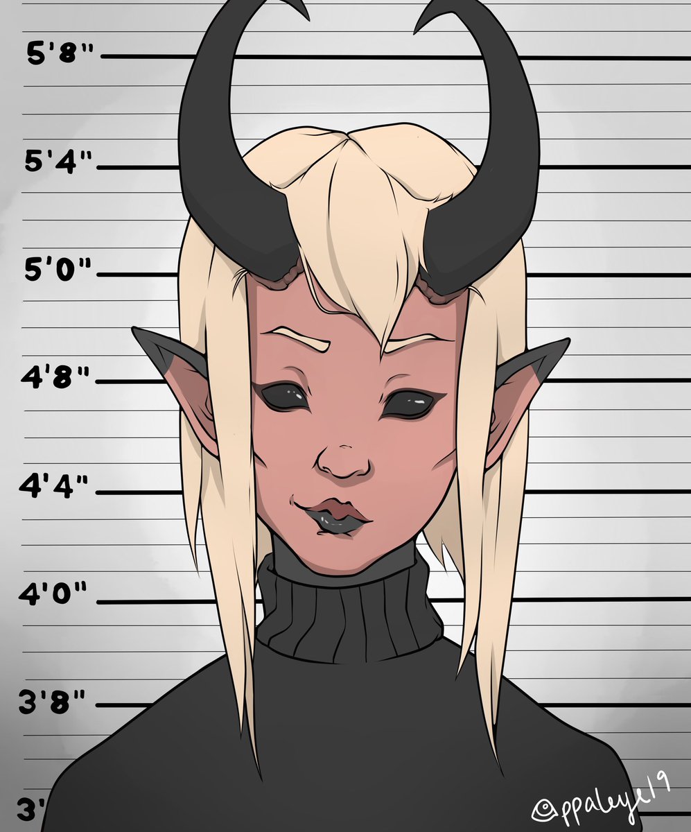 Oppaleyeart's tweet photo. Enjoy 
.
.
.
.
#anime #manga #art #digitalart #horns #blackeyes #elfears #jail #digital #animeart #blonde #girl https://t.co/H0HkAkGGfR