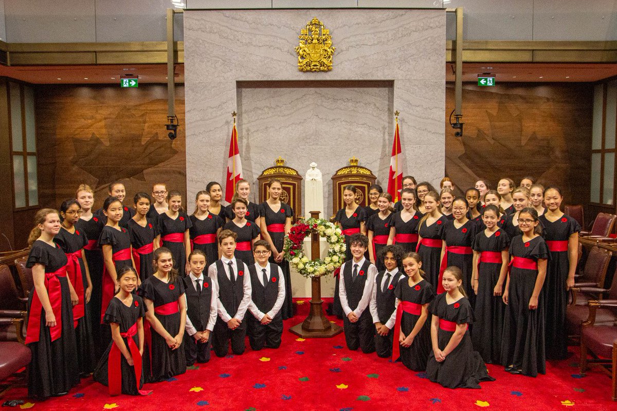 OCC_Sings's tweet photo. On November 4th, Chamber Choir performed at the Senate Ceremony of Remembrance, honouring those who served Canada, past and present, in times of peace and war. We are so proud to lend our voices to give thanks for their sacrifices. https://t.co/3b3lRgaWDM
