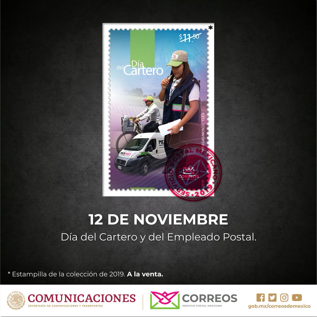 #UnDíaComoHoy de 1931 se inició la celebración del #DíaDelCartero en #México por decreto del entonces Presidente, Pascual Ortíz Rubio. 
Felicitamos a todos los carteros y empleados postales que día a día trabajan arduamente en el país.