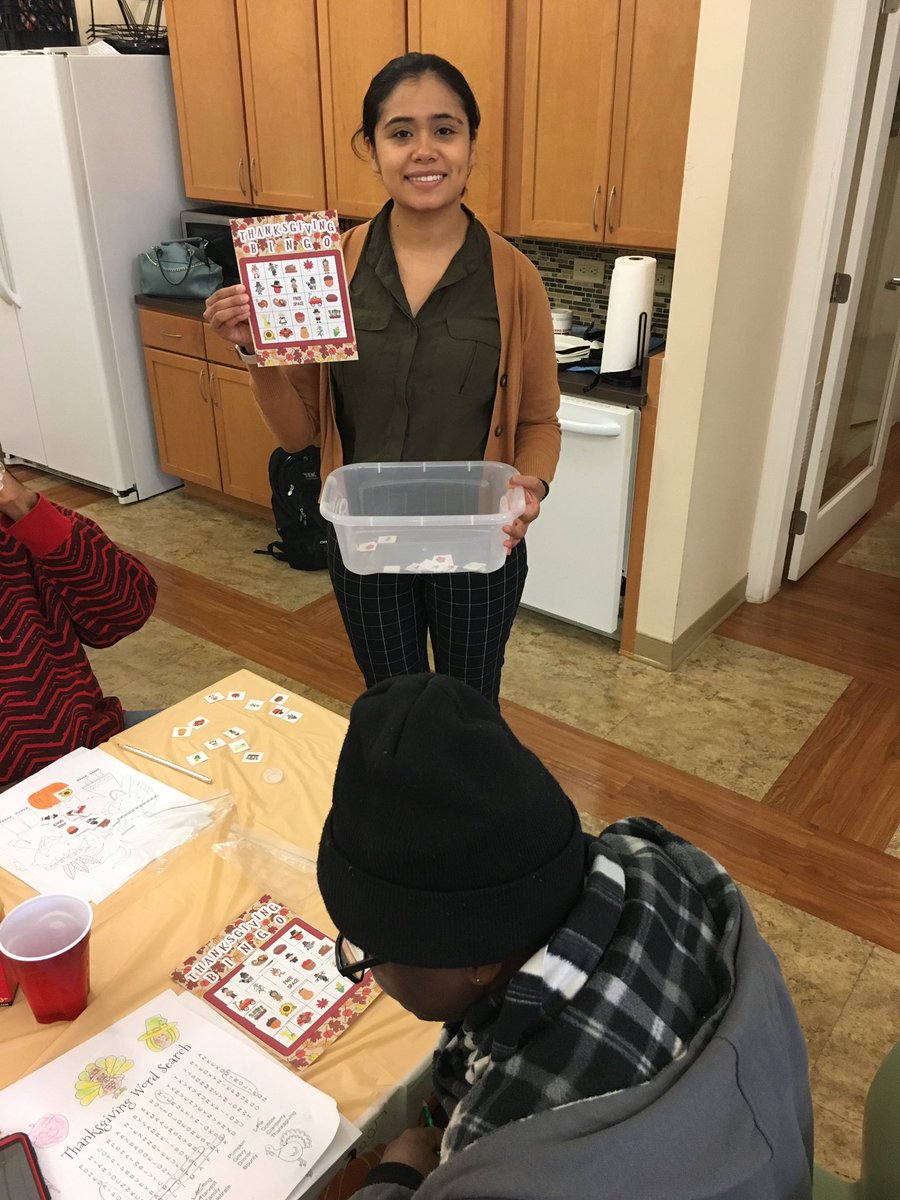 SharonSaidWhat's tweet photo. We are at West Wood Oaks today playing Thanksgiving Bingo and sharing a meal with the residents. Thanks Ivana for volunteering to help us out today! @CPDCorg @CPDCVolunteers https://t.co/wkPPaPTW2L