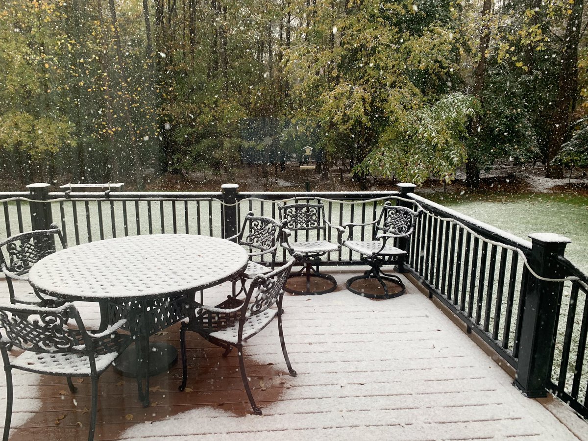 CherylNelsonTV's tweet photo. A dusting of snow on the ground from big wet snowflakes falling in Chesterfield County, VA (just outside of Richmond)!
.
.
#snow #VAsnow #RVAwx #VAwx #wetsnowflakes #wxtwitter #accuphoto @accuweather @WTKR3 @MaddieKirker @PatrickRockey @NWSWakefieldVA https://t.co/jqVffkUZeP
