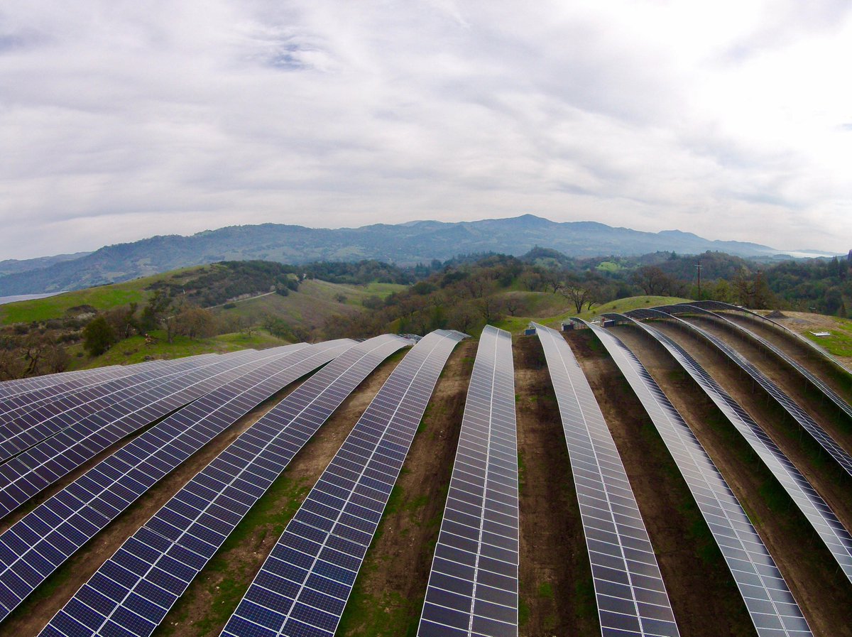apa_solar's tweet photo. Check out these pictures of Cloverdale, CA. APA's Ready Rack is the best possible solution for sites with high topography or sites utilizing bifacial modules such as this!

#APAwesome #ReadyRack #SolarPower https://t.co/rX85NxIwub