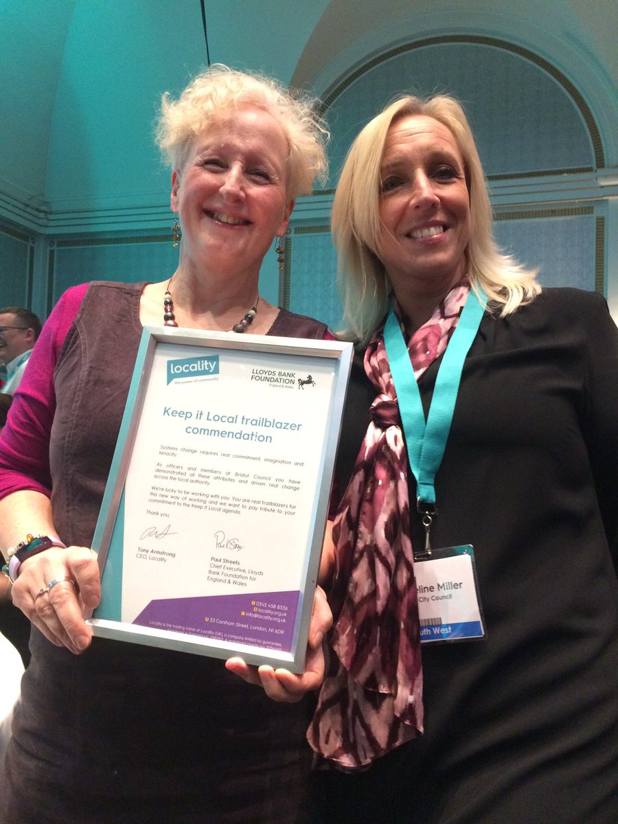 Special recognition for @BristolCouncil for contribution to #keepitlocal with @bradfordcouncil #Locality19 @cymyem