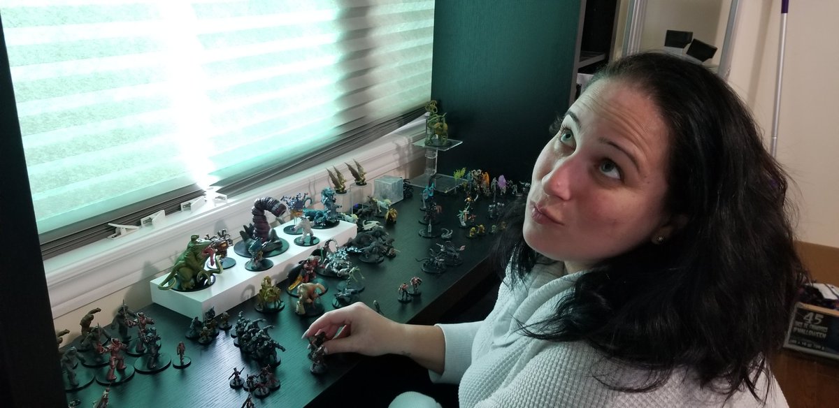 jeffjamesjones's tweet photo. #dnd memories

I decided to take my D&amp;D minis out of their plastic bins and put them onto an empty wall unit. My girl happens to be a Director/Choreographer, so with little prompting she decided to rearrange them.

This is great!

#DungeonsAndDragons
#AllTheBest
#NeedMoreMinis https://t.co/cGrRgavYfy