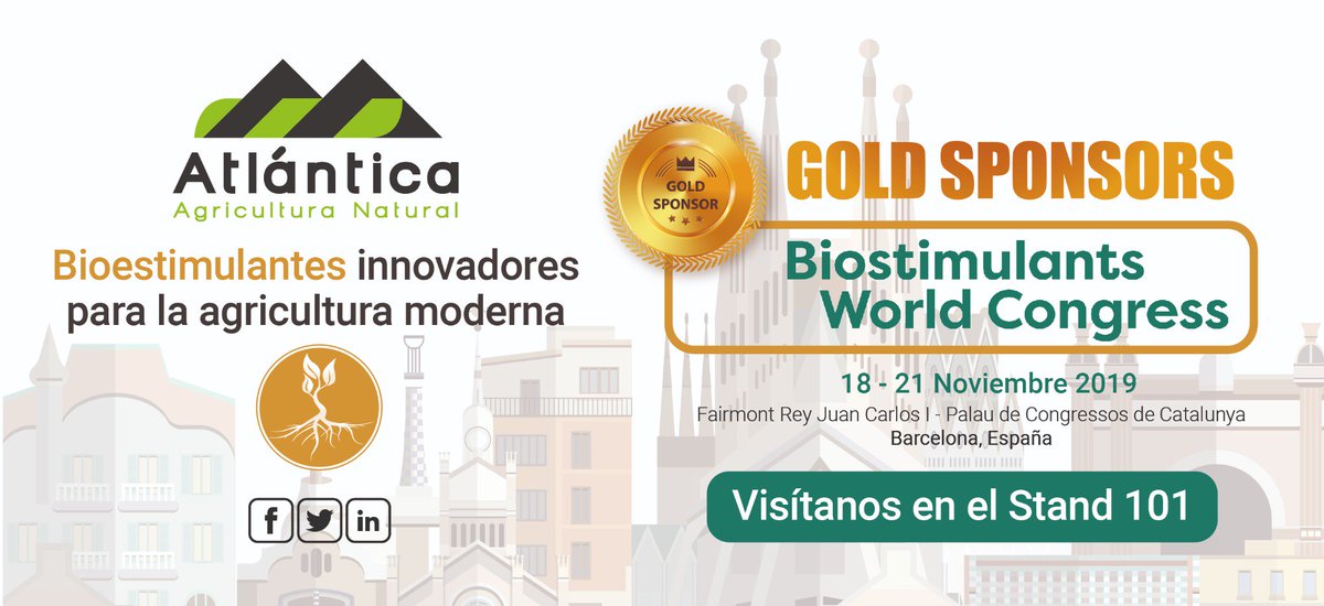 AtlanticaAGRI's tweet photo. 🔜🔜 ¡¡RECUERDA!! 👨🏻💻👨🏻🔬🌱 La semana que viene tendrá lugar en Barcelona el 4th #BiostimulantsWorldCongress, del que Atlántica Agrícola es orgulloso patrocinador oro 🌍💧🌱
⏩ https://t.co/nvdG6T7mxZ @NewAgIntl #NewAgInternational #Knect365 #biostimulants https://t.co/D0hKHwTR62