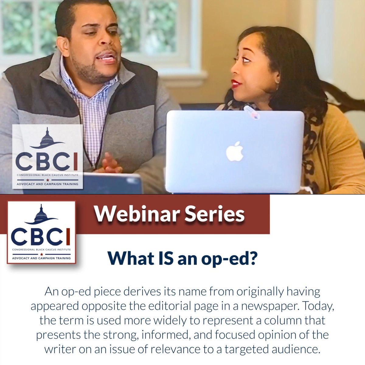 CBCInstitute's tweet photo. Thanks to all #CBCIACT alumni who joined us for our #webinar! Today, we tackled Op-eds 101: drafting, pitching & publishing. Stay tuned & follow us for dates/times/topics for our webinar series! #tomorrowsleaders https://t.co/AXX2Lefqvf