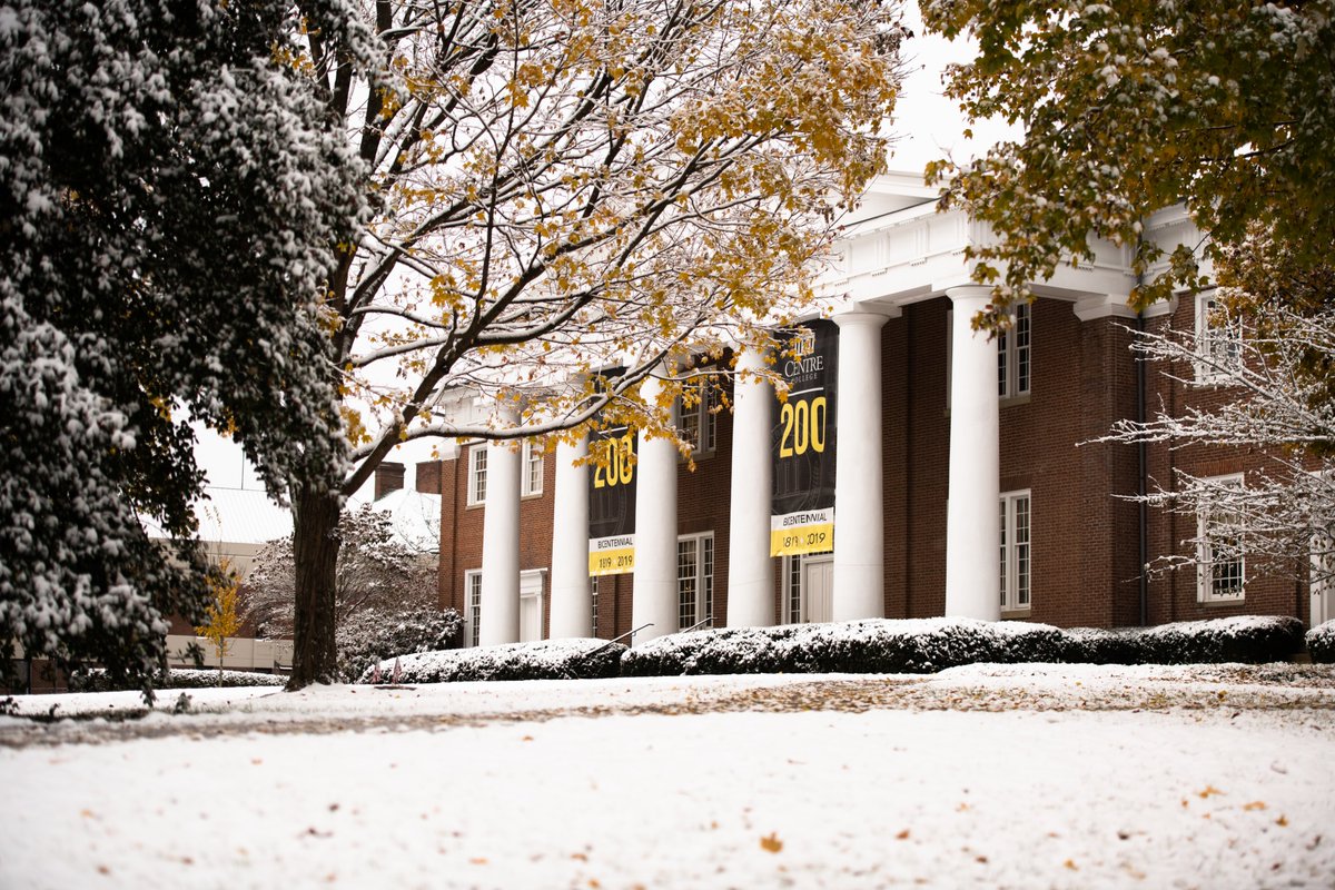 #CentreDear dressed in white! #FirstSnowfall