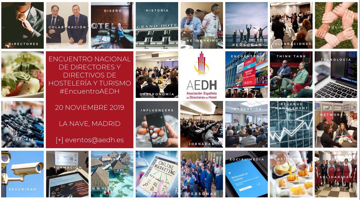 DirectoresHotel's tweet image. Imprescindible para profesionales, emprendedores, empresarios, directores y directivos de Hostelería y Turismo: charlas, mesas redondas, networking, showroom... #EncuentroAEDH
📅 20/NOV 10:00 h.
📌 La Nave, Madrid
🛎 bit.ly/VEncuentroAEDH
Regístrate ya!! (es gratis) 😉
