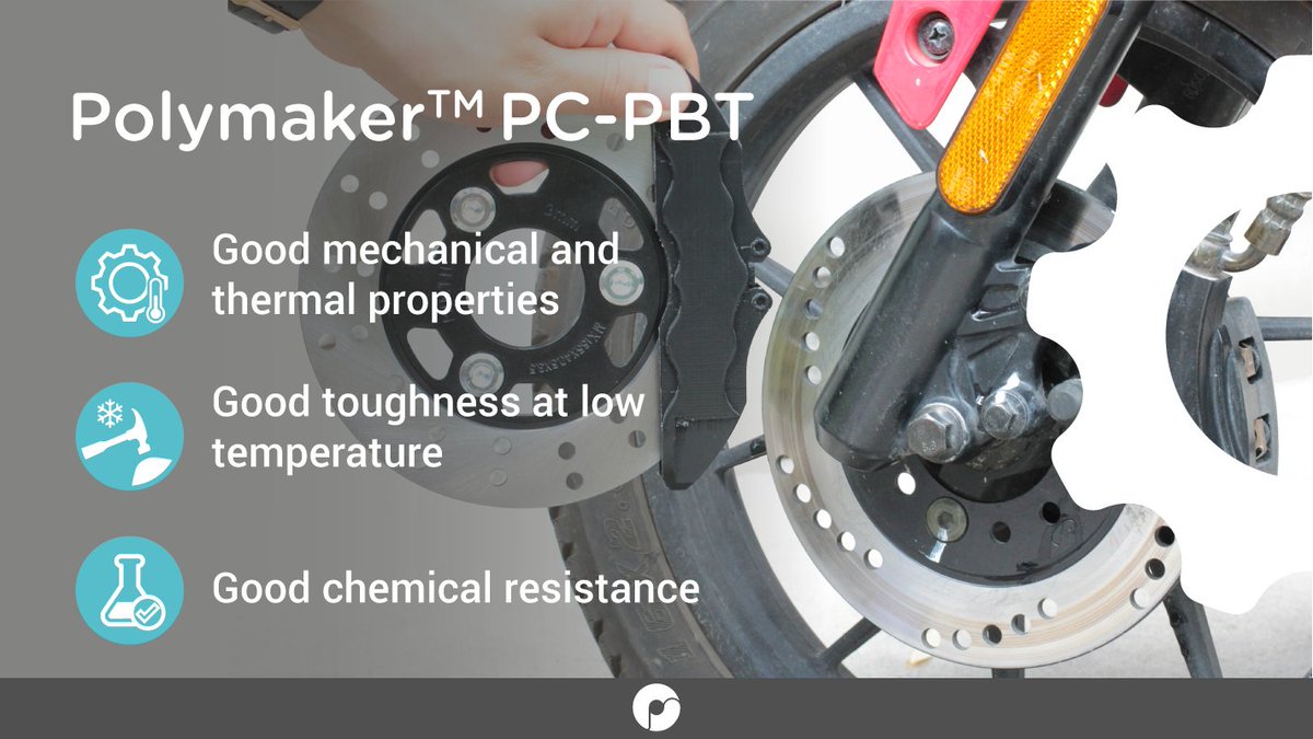 Polymaker_3D's tweet photo. PolyMaker™ PC-PBT is a PC/PBT polymer blend which offers good heat resistance and toughness at low temperature (-20˚C/-30˚C). Polymaker™ PC-PBT also features  good chemical resistance.
Learn more: https://t.co/v5qddktmgf
#3Dprinting #polymaker #filament #pcpbt #industrial https://t.co/dVx7gam9k3