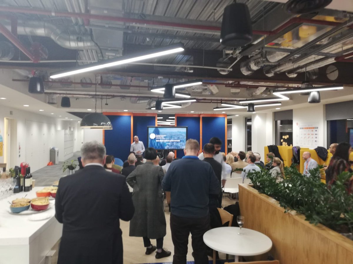 ConsilienceV's tweet photo. STANDING ROOM ONLY for our #GloblalExpertNetwork #meetup at our new offices in the ING Innovation Labs where we have 50 attendees all hearing @kevinmonserrat vision for @ConsilienceV #NewVCModel #Innovation #VCInvesting #LondonEvents https://t.co/EuRr85qduz