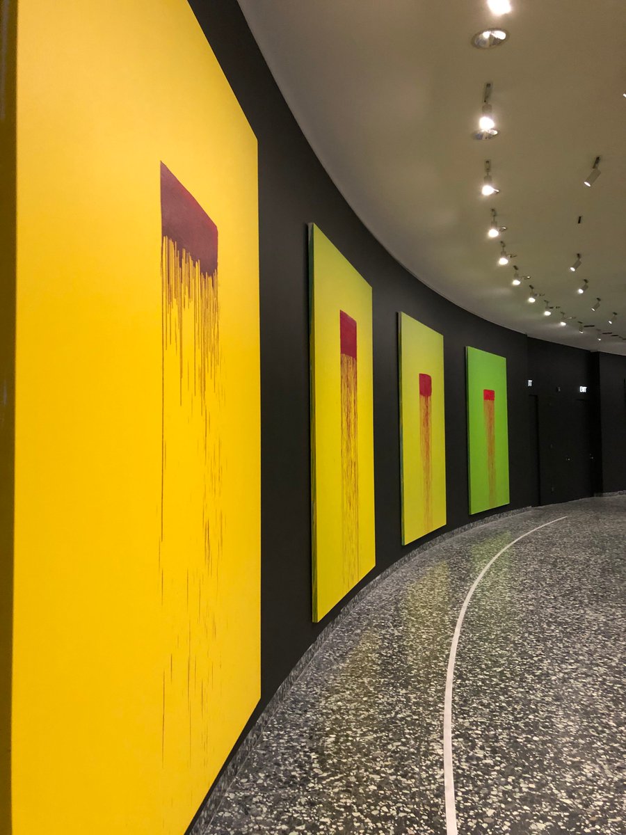 Check out the Pat Steir paintings at the Hirshhorn Museum and Sculpture Garden. A kaleidoscope of 30 paintings has transformed the inner circle on the second floor. #patsteir #litelab #hirshhorn