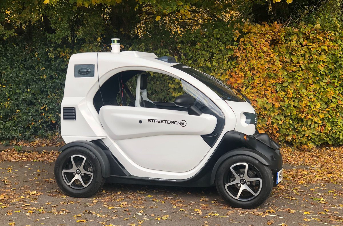 We're set up and ready for #CAVscotland in #Glasgow - come and meet the team and see our live #StreetDrone Twizy demo