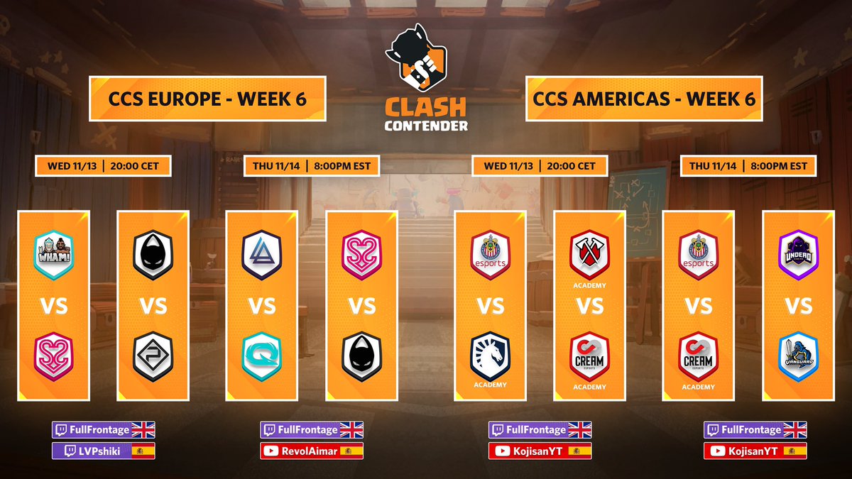 ClashContender's tweet image. Another action packed week of @ClashRoyale esports! 

Week 6 of CCS begins tomorrow!

Who are you rooting for?