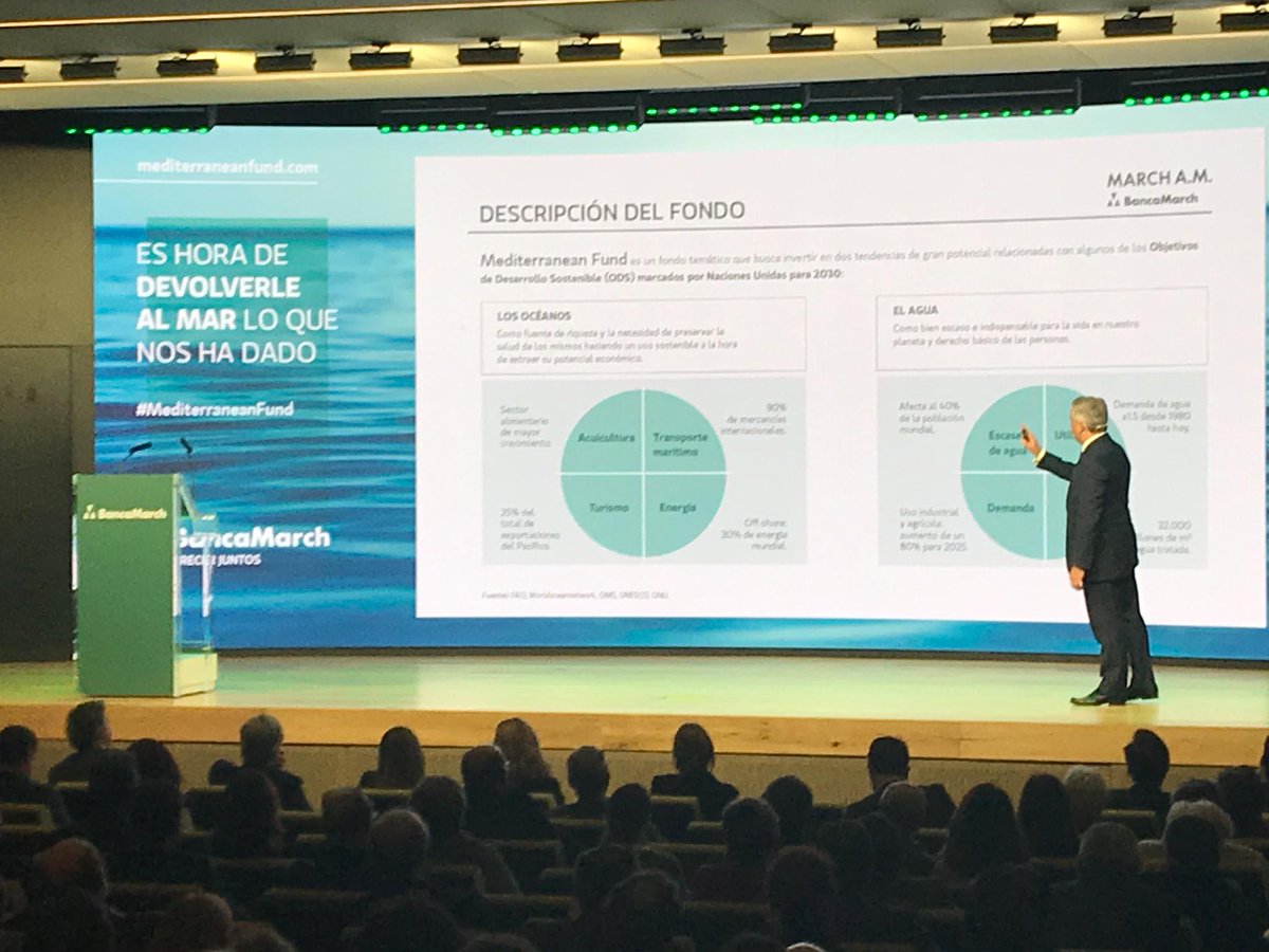 bancamarch's tweet photo. Turno ahora para José María Ortega, Consejero Dir. Gral e Íñigo Colomo, Dir. de Inversiones, ambos de @March_AssetMgmt, que detallan las características y objetivos de #MediterraneanFund: rentabilidad apoyada en inversión en empresas que aportan valor económico y medioambiental. https://t.co/A09EUFZKVQ