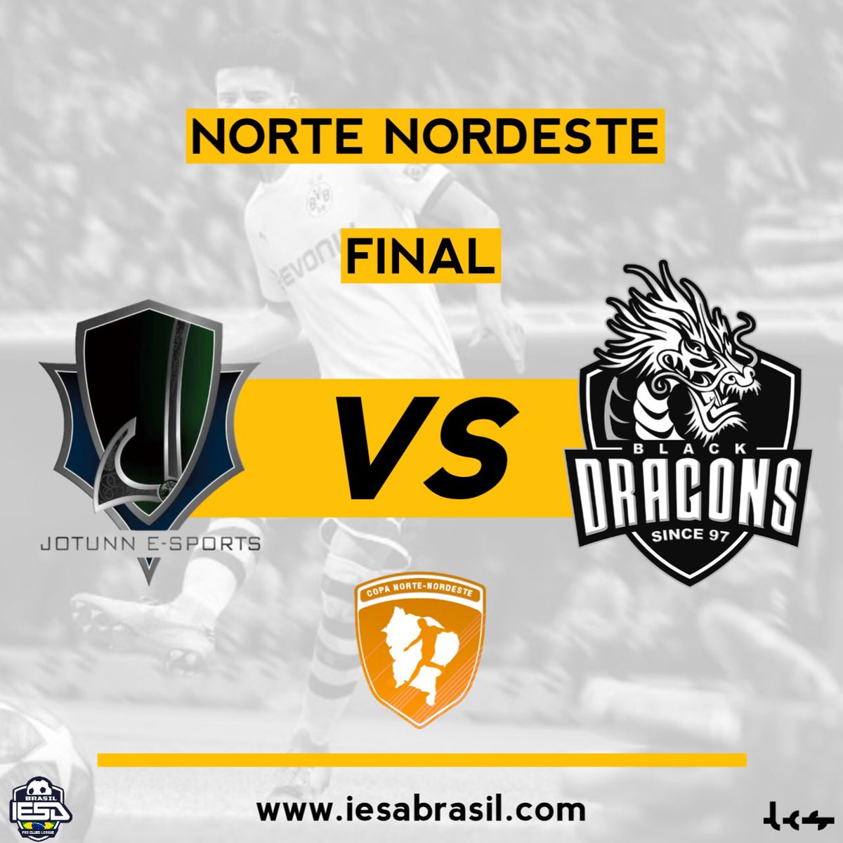 gamundoficial's tweet photo. Hoje é dia de final do Norte-Nordeste IESA BRASIL!!!
@jotunnesports x @blackdragonsteam
Quem vai levantar a 🏆 ?
#iesabrasil #proclubs #fifa20 #ps4 #novembroazul https://t.co/pgSTNCYjty