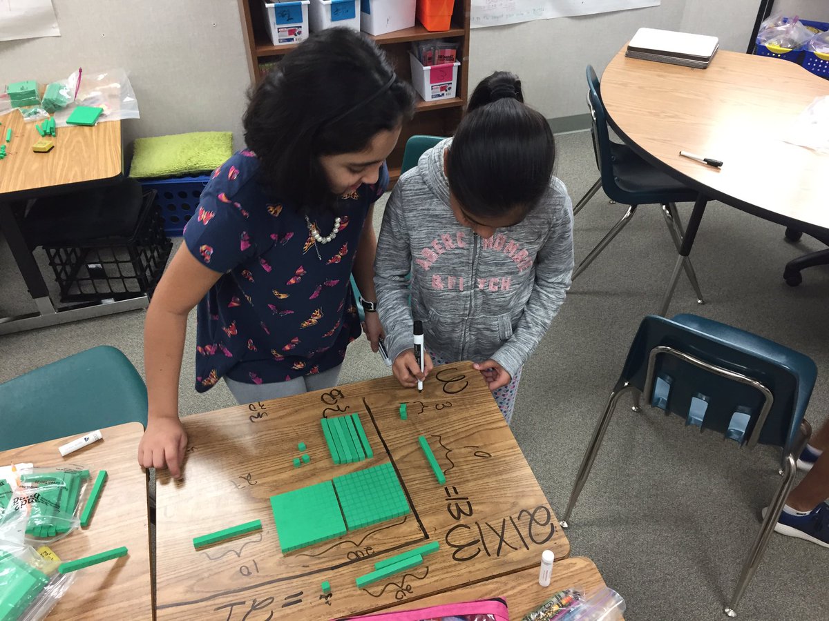 LearningbyHand's tweet photo. Double digit multiplication with manipulatives! #studentcentered #theCWEway @CWE_Cougars @CinSny_CWE https://t.co/eI5WudRoXL