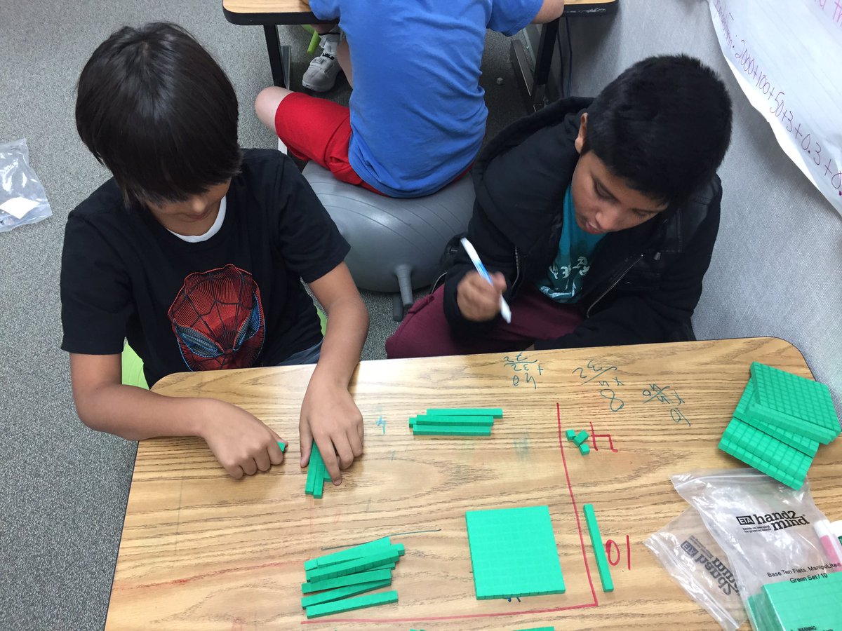 LearningbyHand's tweet photo. Double digit multiplication with manipulatives! #studentcentered #theCWEway @CWE_Cougars @CinSny_CWE https://t.co/eI5WudRoXL