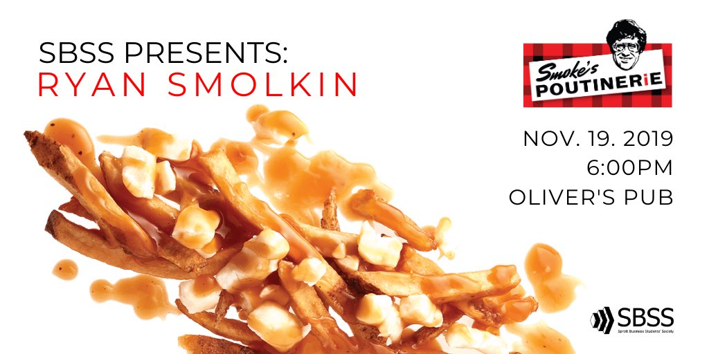 SBSS presents: Ryan Smolkin! Join us at <a href="/olivers_pub/">Ollie's</a> for a night of networking and to learn about Ryan’s entrepreneurial story! This event is free for students in all faculties! Register here: sbssonline.ca/speaker-series