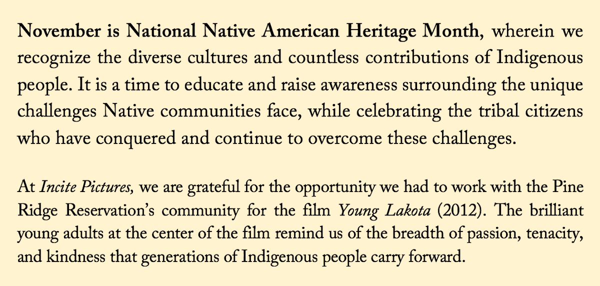 IncitePictures's tweet photo. Don't forget, November is National Native American Heritage Month. https://t.co/3jEfKokYM7