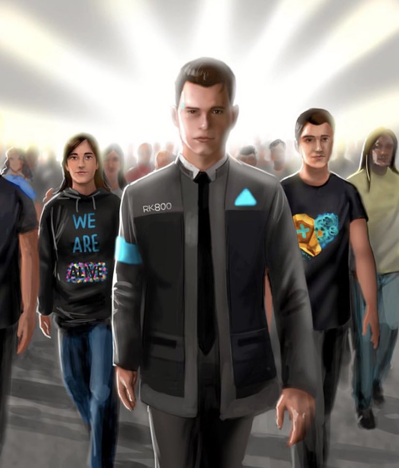 BryanDechart's tweet image. &amp;lt; RT to #ConnorArmy &amp;gt;

Empathy is a superpower.

19 years from today, on Nov 12, 2038,
Androids will win their freedom after the Battle for Detroit. #WeAreAlive
#DetroitBecomeHuman
Art by Instagram.com/deviantmiha