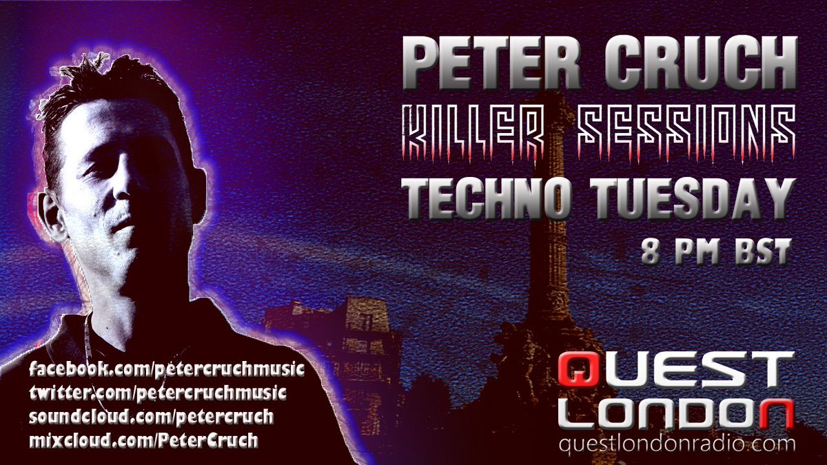 petercruchmusic's tweet photo. CATCH ME TONIGHT AT 8 PM 👊👊🎵🎶😜
#KillerSession #TechnoTuesday
START 5 PM to 3 AM >>>#QuestFamily
@dead_groovy @SoundsofOrenda #Rispetto @MelvinNaidoo7 @OBSCURSESSIONS @jgb_detroit @DutchDJMarz @Kontactquest @dannmking https://t.co/2Gpk1yRU9z
