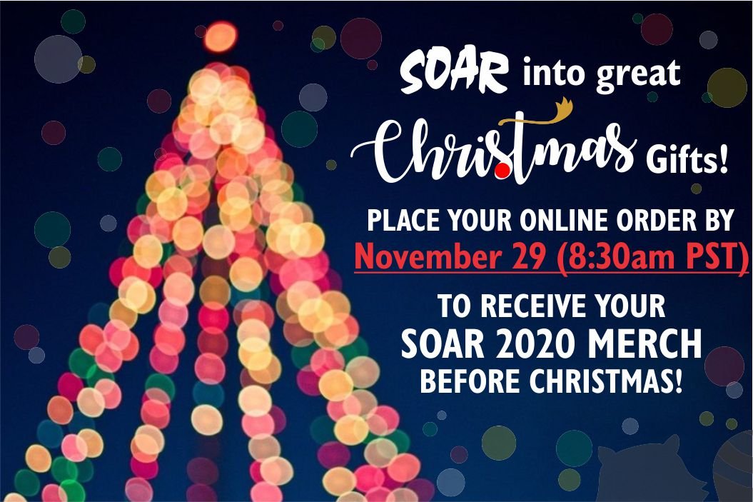 There is only a few weeks left until our E-store Christmas deadline! Be sure to get your orders in before 8:30AM on November 19th to receive your <a href="/GGCSOARBC/">SOAR 2020</a> order in time for Christmas. These items will make an amazing gift!