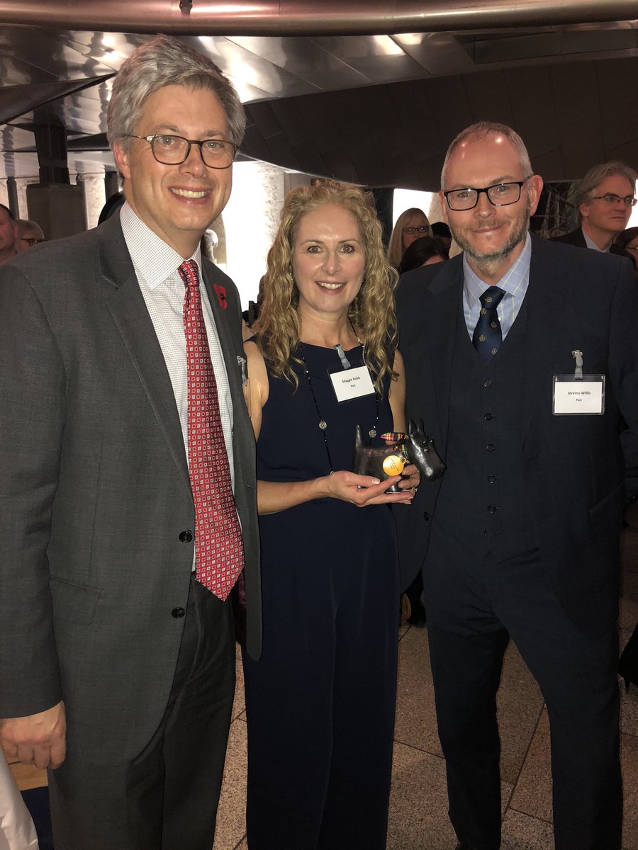 markhosk's tweet photo. Delighted to be at @SocEntScot  #SocEntAwards19 at #Holyrood and proud that @PwC_Scotland we’re awarded Market Builder Award for our work to promote Buy Scocial https://t.co/8yBcE7Pzf0