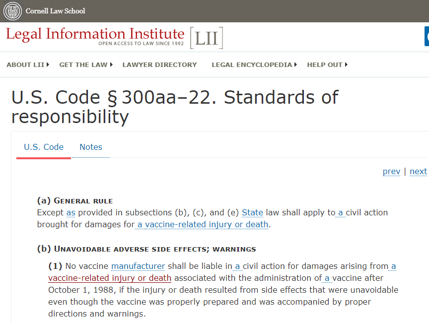 Alright, so lets start by covering some basics about the industry that might surprise you:Say a vaccine DOES happen to be harmful and causes significant damage to a child? Is Pharma company even liable? Can they be sued as they have been for other malpractice?Since 1988, NO