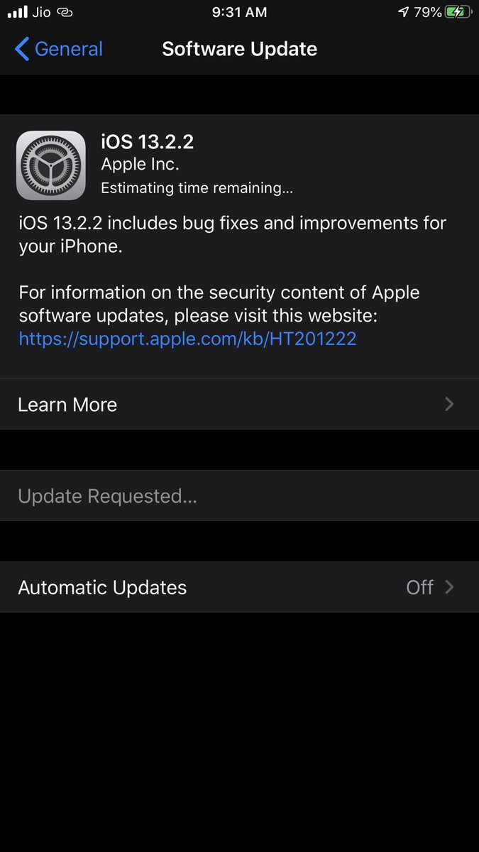 FerinPatel79's tweet photo. @Apple I am facing this issue from last  week. I have enough space for update also. Need Help @AppleSupport @iDeviceHelpus @EveryApplePro https://t.co/pvmubrMpsF