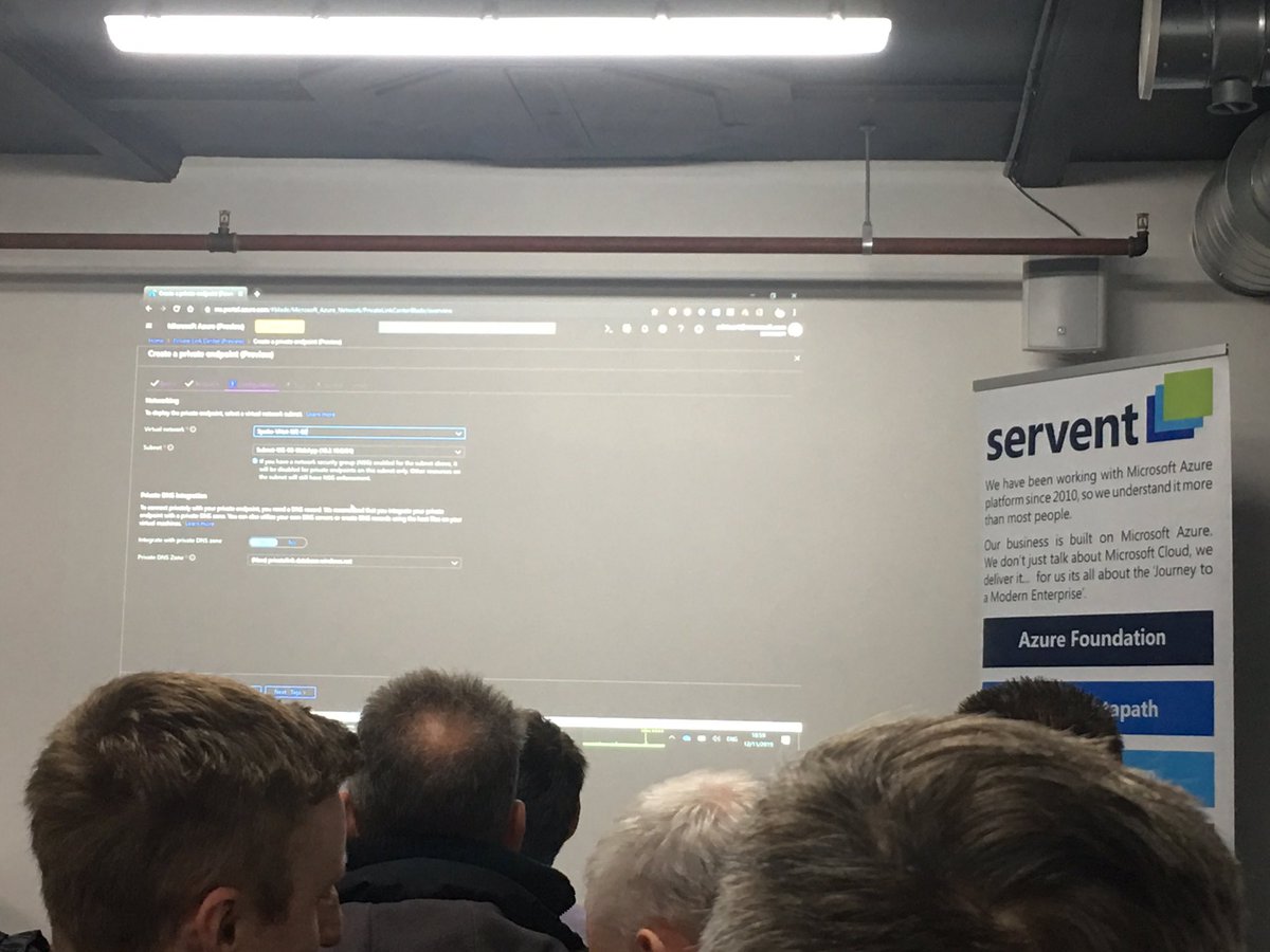 NorthernAzureUG's tweet photo. Adam Stuart from @MicrosoftUK just kicked off with a great talk about #Azure Private Link including a demo and question session
#NAUG #NorthernAzureUserGroup #Microsoft #technology #Manchester #meetup https://t.co/arxENiC6JA