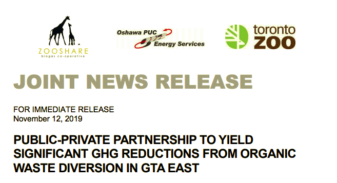 ZooShare's tweet photo. We are excited to announce our partnership with @oshawapower, a municipally-owned #sustainable energy corporation that we have joined forces with to complete the final milestone of @TheTorontoZoo #Biogas Project!  Read our joint #PressRelease here: https://t.co/OGuxEEp0ib https://t.co/gyje611iXD