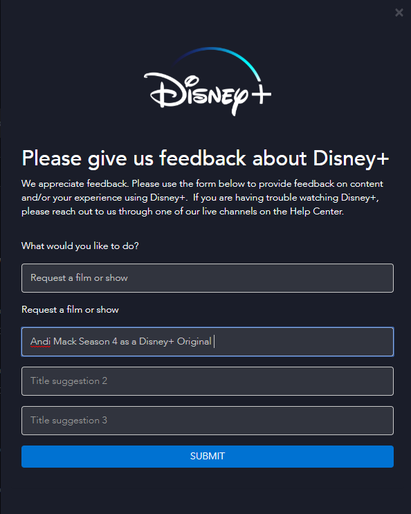 TheloniousJagg2's tweet photo. Here's how you can request another season of #AndiMack! Navigate to Disney+ Help Center page (I'll post the link below) &amp; click "Give Feedback". Then click "Request a film or show" &amp; type "Andi Mack season 4 as a Disney+ original" Clarify that we want them to create new content. https://t.co/5zgkcNz5CU