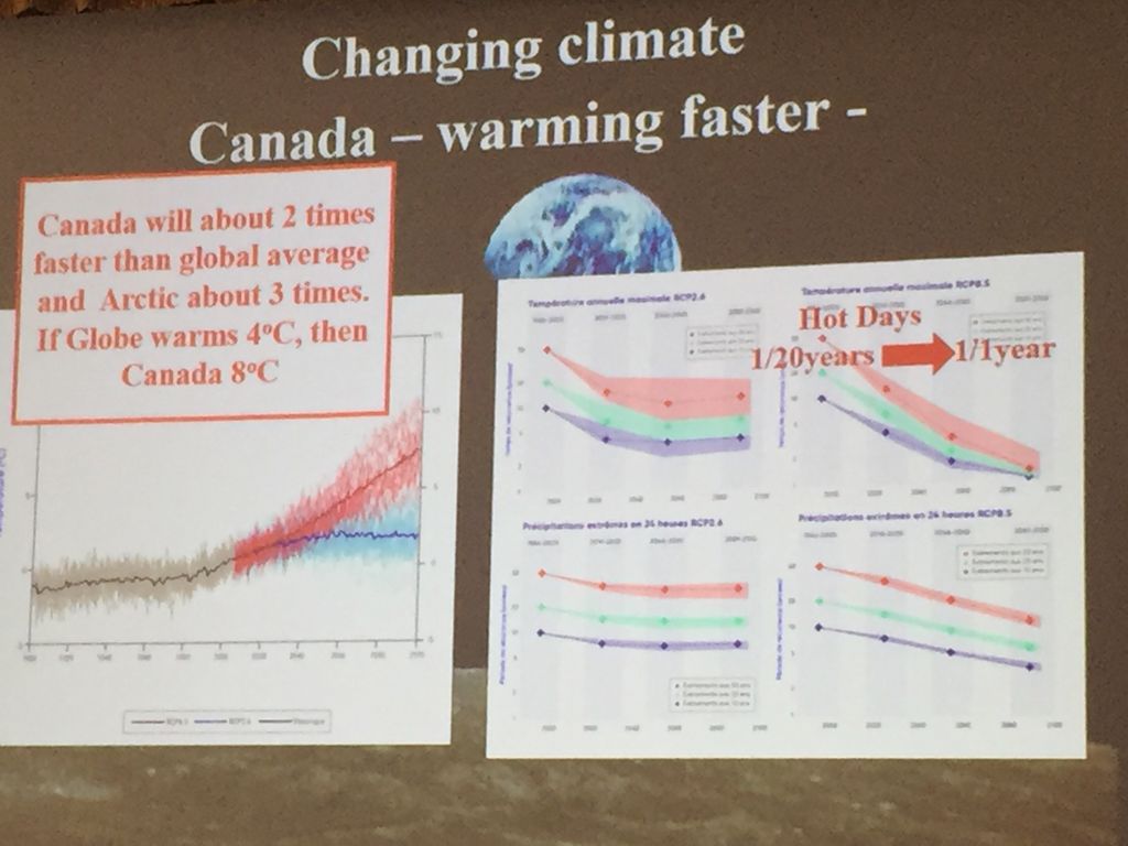 westernuLIVE's tweet photo. “We do need to have a strategy but the biggest uncertainty is our societal choices” - Prof. Emeritus Gordon McBean @westernuSocSci speaking about #climatechange during International Week symposium #globalwesternu https://t.co/VDSKxL8ShW