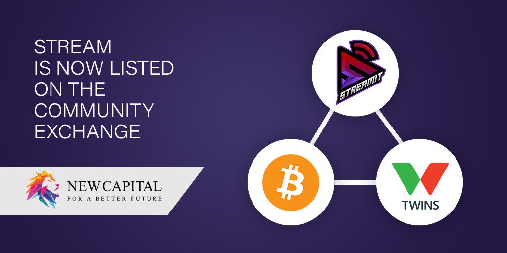 #STREAMIT coin is live on the Community Exchange. Zero fee trading with #bitcoin and #twins pairs: 

new.capital/exchange/trade…

<a href="/STREAMITCOIN/">STREAMIT</a> <a href="/TWINS_Coin/">$TWINS Crypto</a> <a href="/Masternode_Buzz/">Masternode.Buzz</a> <a href="/mastersofnodes/">Masters of Nodes</a> @_mn_o_ @CryptoBroPR <a href="/CryptoDailyRT/">Daily Crypto Retweeter</a>