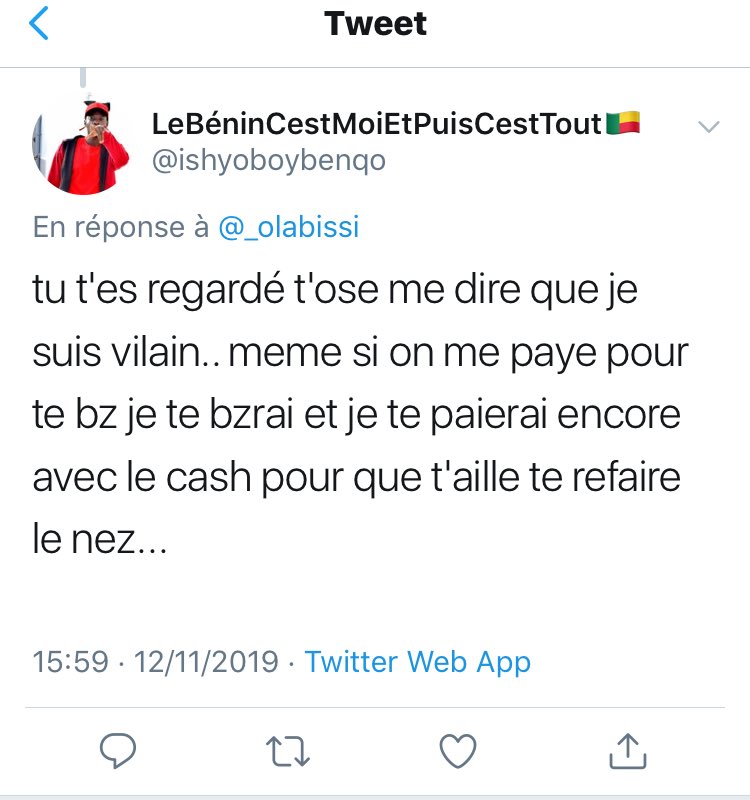 BeninJudge's tweet photo. Pendant ce temps sur Twitter 😂😂 Que dire ????? Le beau gars
#TopScreen #screenshots https://t.co/SuVjrgUT51