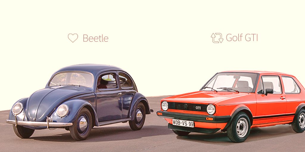 ¿Qué clásico #Volkswagen tiene más fans? Dale a ♥️ si eres del team #VWBeetle o a RT si eres del team #VWGolGTI 😏