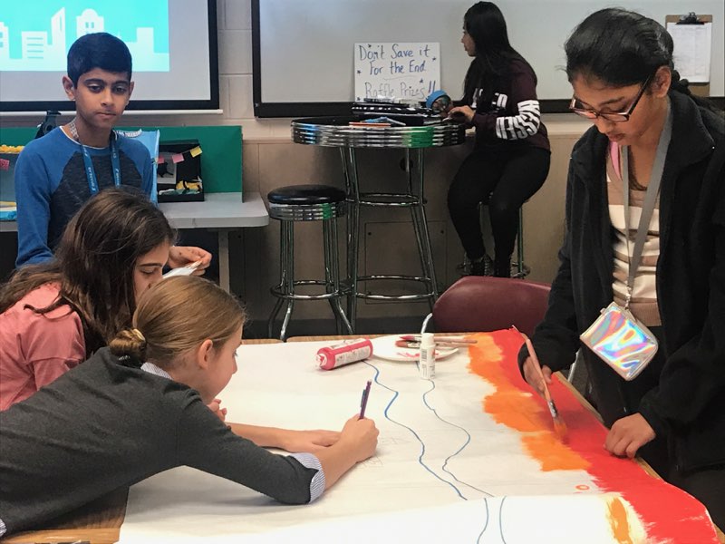 eliz3303's tweet photo. Creativity is intelligence having fun. #travelingmural #d303pride #d303learns @MegCannonWMS @WredlingD303 https://t.co/QQTzoHpYJI
