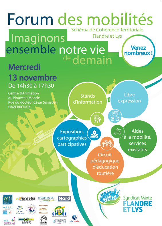 DroitAuVelo's tweet photo. #Hazebrouck
Forum des mobilités
Mercredi 13 novembre 14:30-17:30
Présentation de la cartographie collaborative de Cyclabilité @droitauvelo
Nombreux stands d’information sur les aides et les actions en Flandre Lys et différentes animations
#CANM
https://t.co/B9XXQSWyUv https://t.co/lU4ZnoNWxL