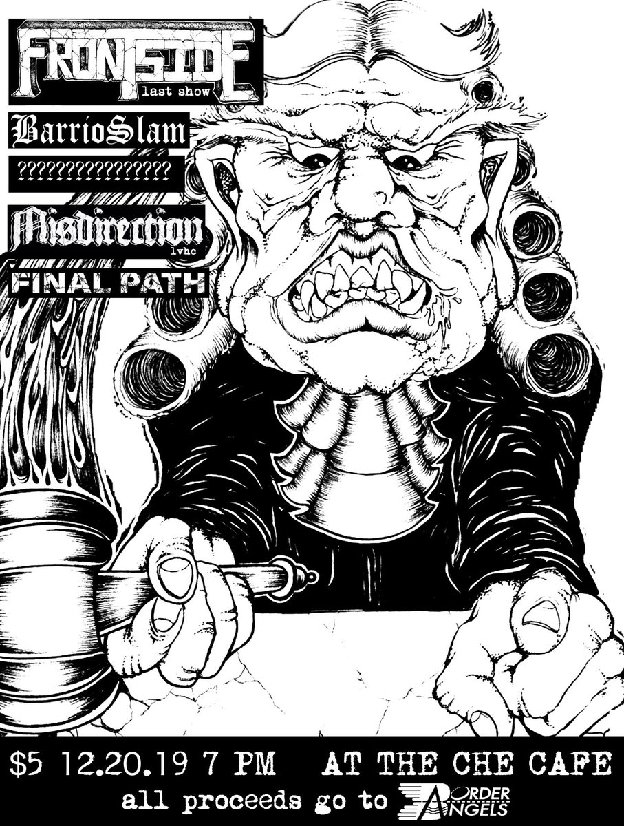 Last show, also a benefit show, bring the vibes.