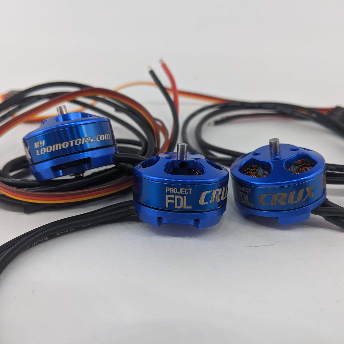 projectfdl's tweet photo. This was probably the most exciting box we've ever opened. Meet the first prototypes of our new Crux motors. Lots of testing and a few tweaks but they spin fast and true. Huge thanks to the maker community, @LDOMOTORSJASON and @LDOmotors #projectfdl #fdl3 #makersunite https://t.co/tvm5nS7Smx