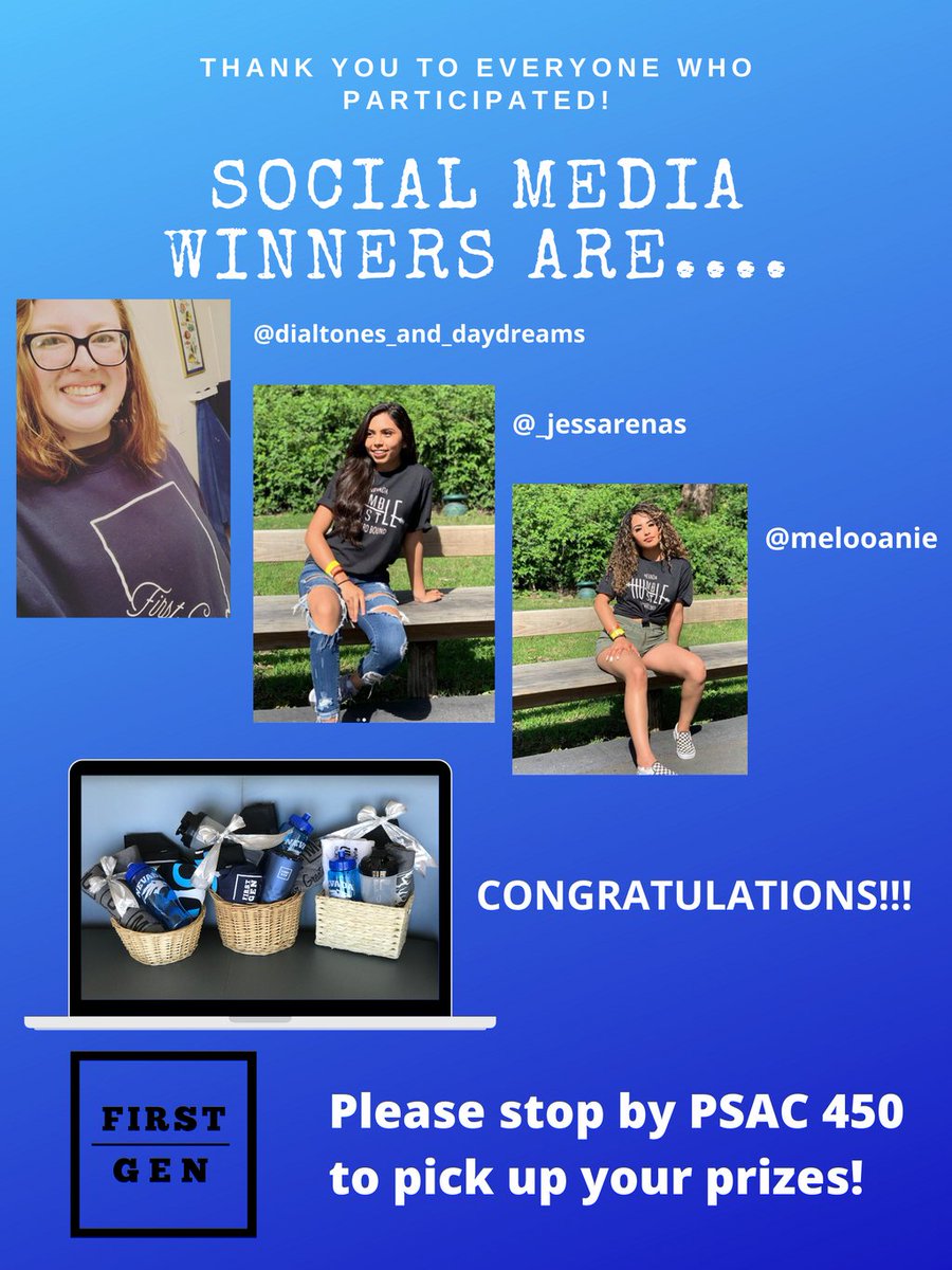 GEARUPUNR's tweet image. Congratulations  to all First Gen Week Social Media Challenge winners !! 
#firstgennv 
@dialtones_and_daydreams 
@_jessarenas
@melooanie