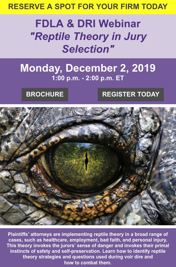 :: NEW WEBINAR - DECEMBER 2ND :: Reserve a spot for your FIRM today! WEBINAR IS APPROVED FOR:
1 General CLE Credit and 1 Certification Credit in Appellate Practice, Civil Trial, Criminal Appellate Law, Criminal Trial Law, or Juvenile Law.