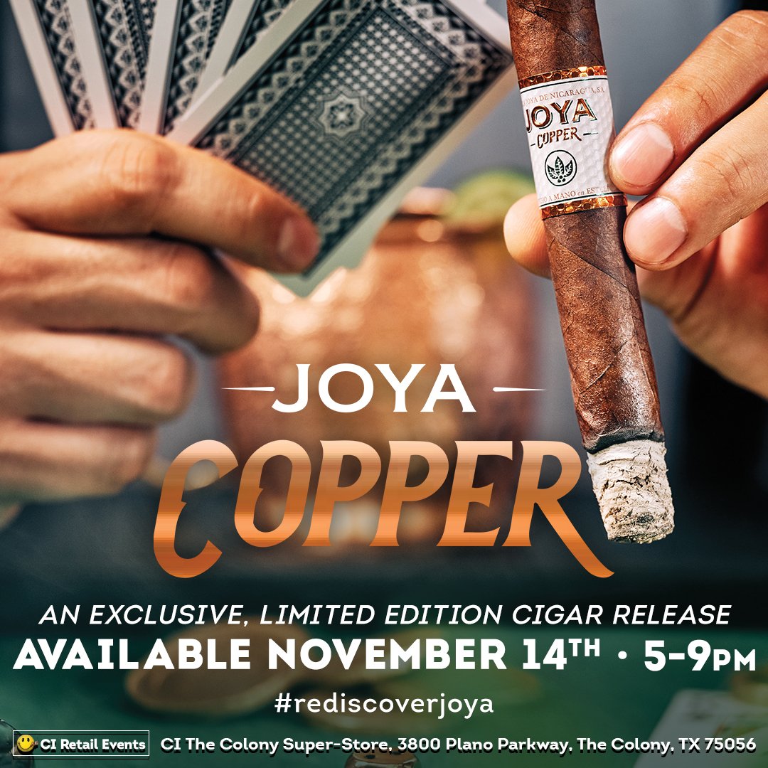 drewestatecigar's tweet photo. Rediscover Joya smoking what a modern bold cigar should be, JOYA Copper: Raise Your Bets! Click Here to Learn More https://t.co/AmUNzoruxQ  #JOYACOPPER #RAISEYOURBETS #REDISCOVERJOYA #JOYADENICARAGUA #De4L #Cigar #Cigars https://t.co/XfnhPNpWms