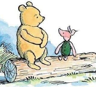 "Vandaag was een Moeilijke Dag," zei Poeh.
Er was een pauze.
"Wil je erover praten?" vroeg Knorretje.
"Nee," zei Poeh na een tijdje. "Nee, ik denk niet dat ik dat wil."
"Dat is oké," zei Knorretje, en hij ging naast zijn vriend zitten. "Wat doe je nu?" v… ift.tt/32GwaoD