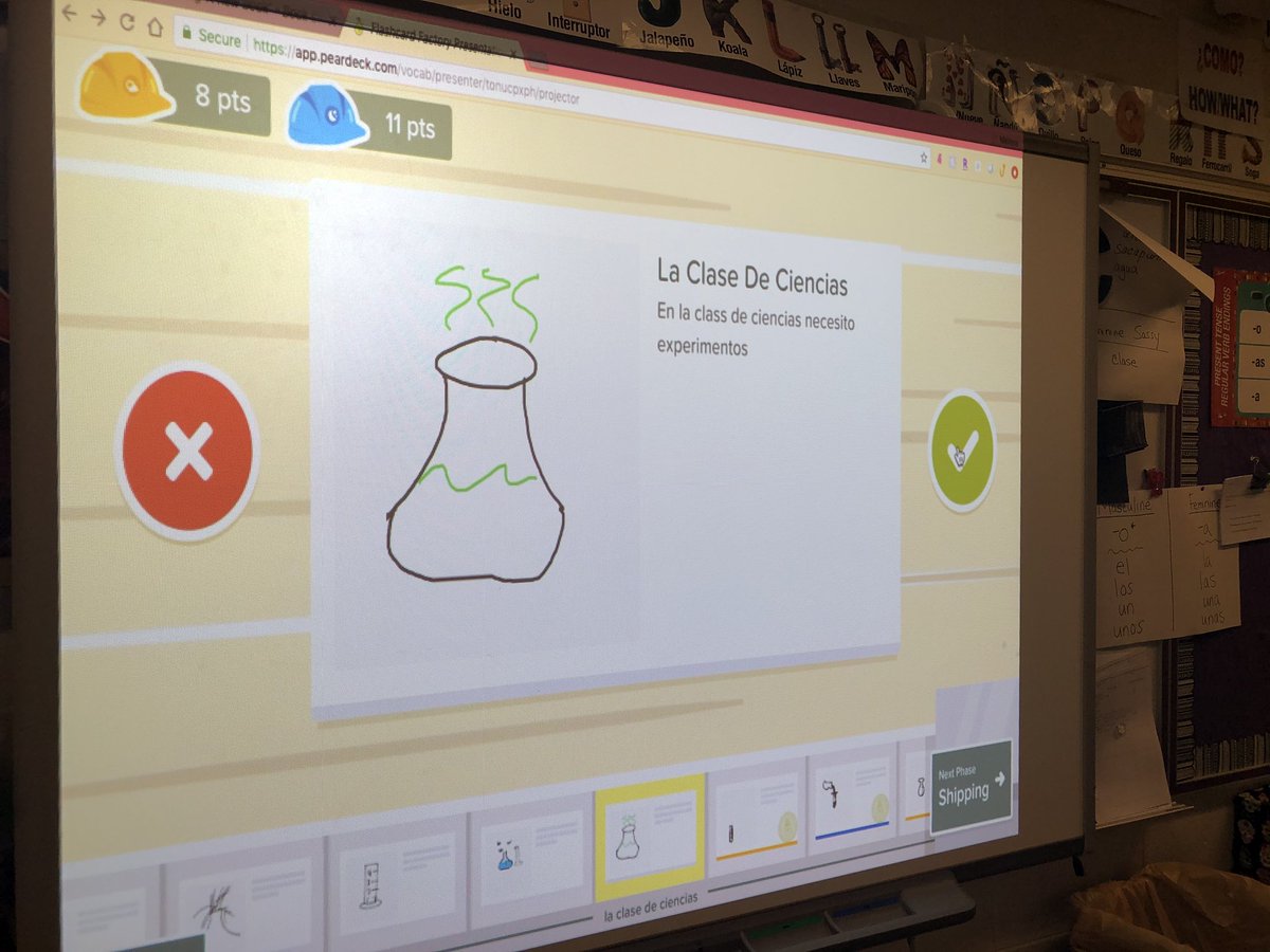 SpanishCollins's tweet photo. I am grateful for technology to allow my students to be creative and practice vocabulary by drawing pics and writing sentence using @PearDeck #Grateful4Century @CenturyWildcats https://t.co/jou4Jj1SUh