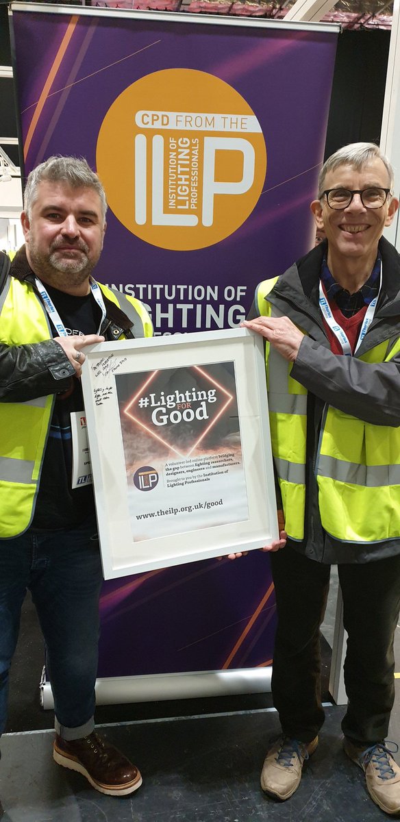 Day Minus One of #Lightspace #LuxLive and delighted to say <a href="/JamesTPoore/">James Poore</a> and Alan Tulla both onboard with #LightingForGood- off to a cracking start 😀 <a href="/lux_live/">LuxLive</a>