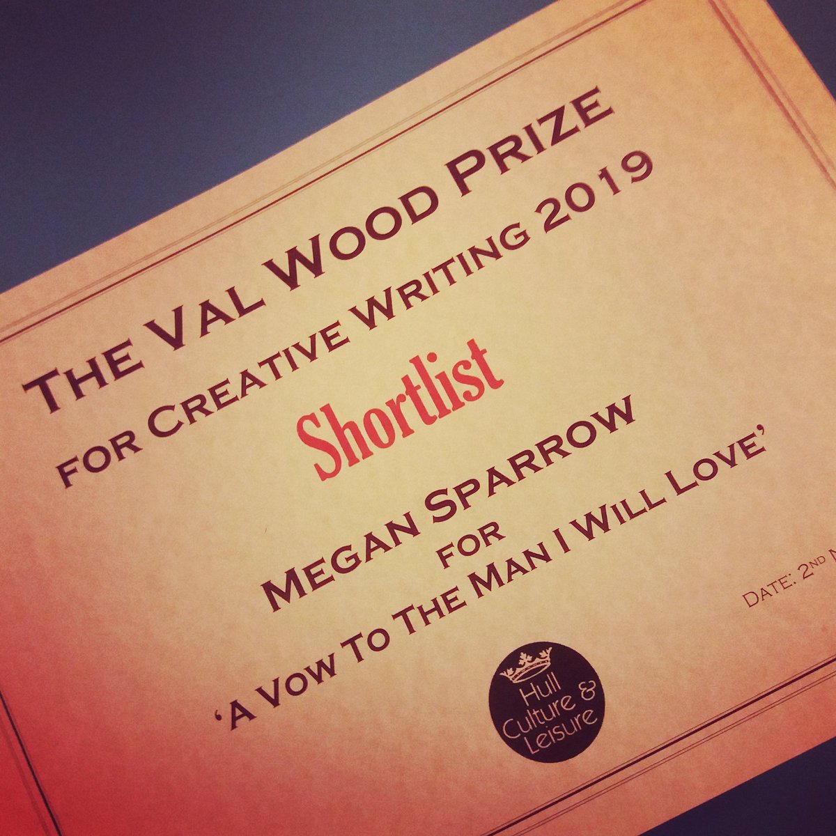 Bit of a surprise when I came home from work today. ♥️🎉

#writerslife #lovewriting #shortstories #loveletters #writer #authorslife #goodday #shortlisted