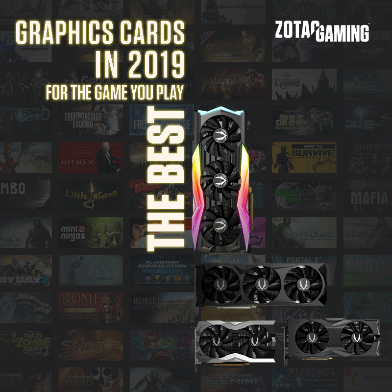 ZOTAC_USA's tweet photo. When upgrading to a new graphics card, should you also consider the types of games you play?

Our latest article, The #BestGraphicsCards in 2019 - For The Game You Play, takes a look at a different approach when considering a new graphics card.

Read: https://t.co/Z6PatXyyzz https://t.co/D78Iv1TWij