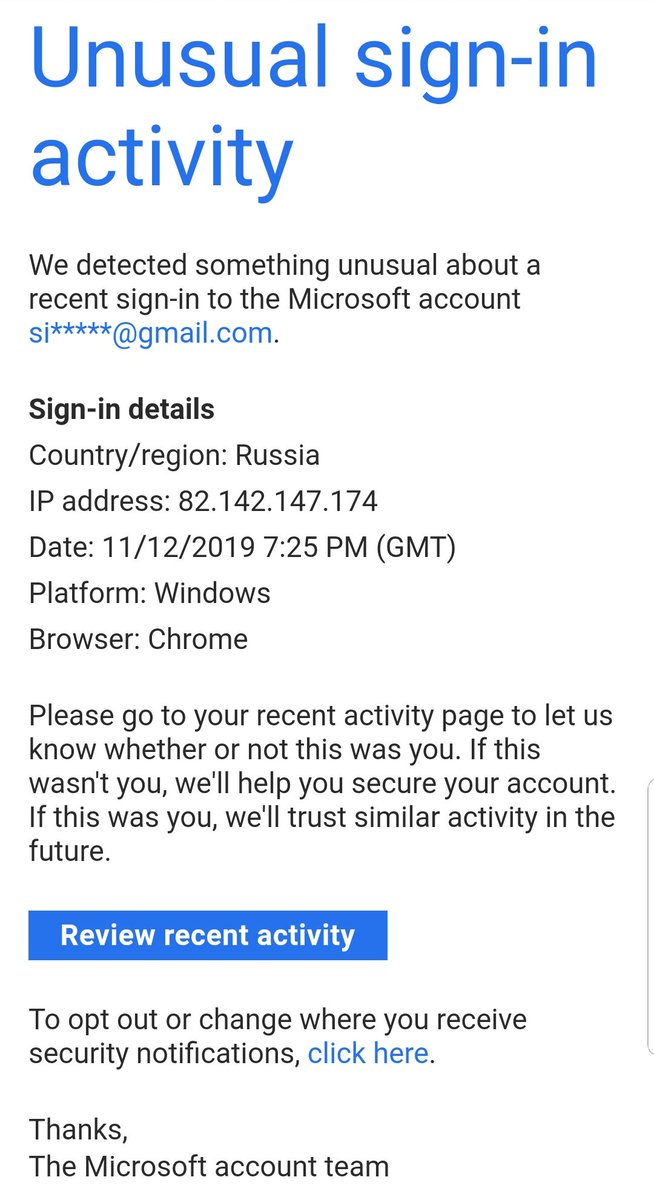 microsoft unusual activity email microsoft unusual activity email