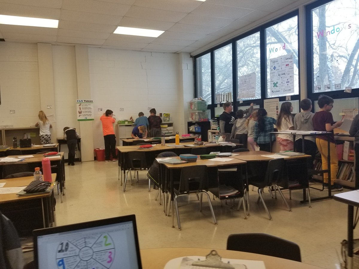 Getting up and moving around during science today! Yes, the students enjoy this a lot better than listening to me!